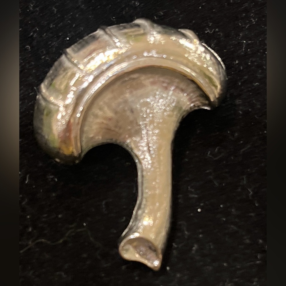 Silver Tone Mushroom Brooch